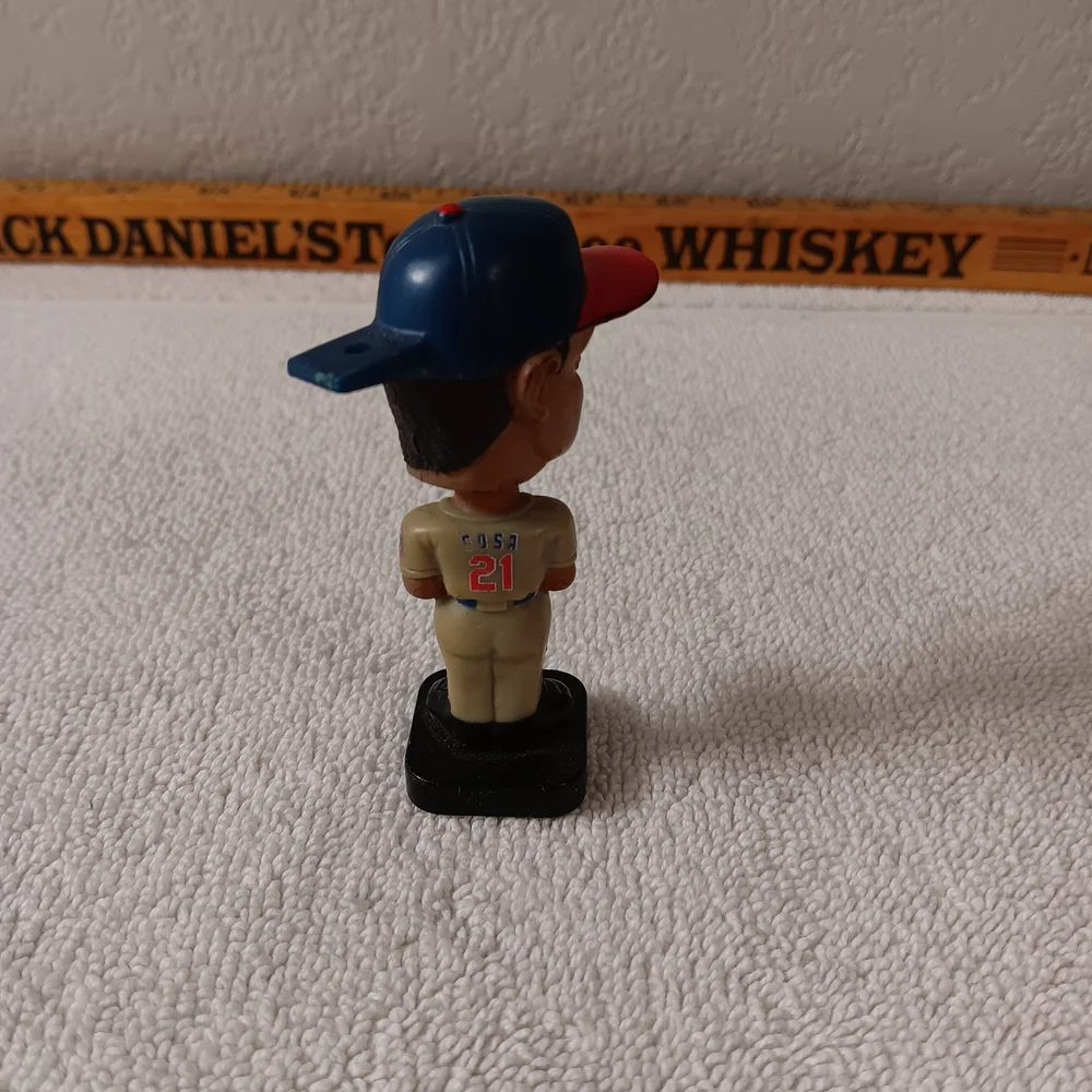 Baseball Player Bobblehead with Red and Blue Cap